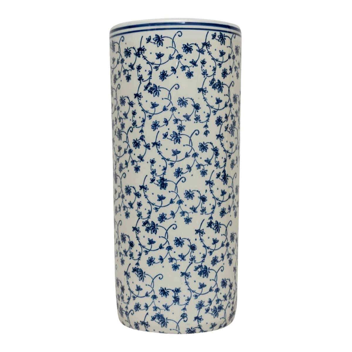 Jane Blue & White Floral Umbrella Stand - Price Crash Furniture