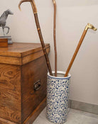 Jane Blue & White Floral Umbrella Stand - Price Crash Furniture