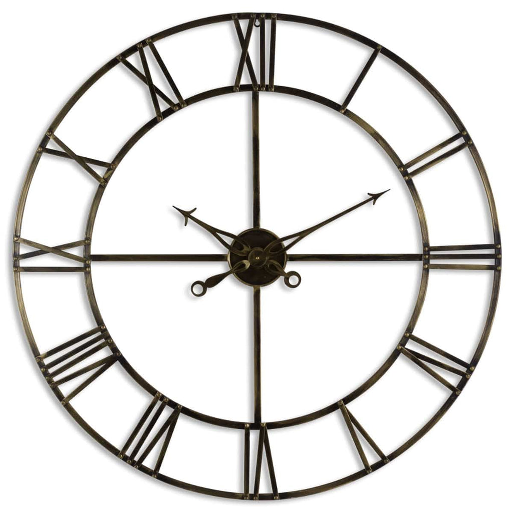 Large Antique Brass Large Skeleton Clock - Price Crash Furniture