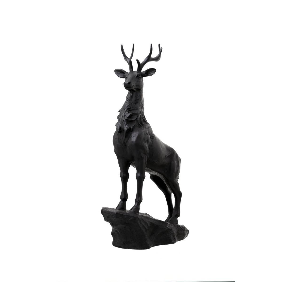 Large Black Standing Stag Ornament - Price Crash Furniture
