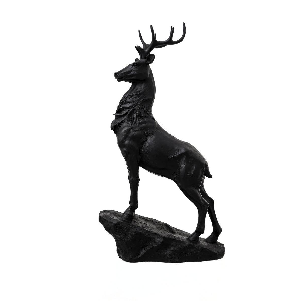Large Black Standing Stag Ornament - Price Crash Furniture