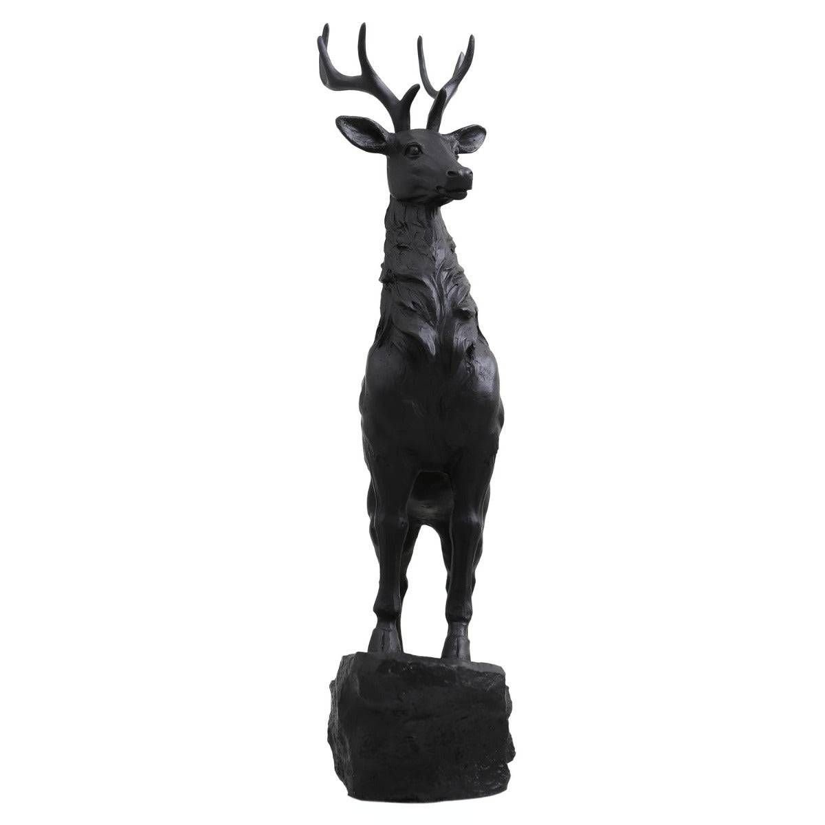 Large Black Standing Stag Ornament - Price Crash Furniture