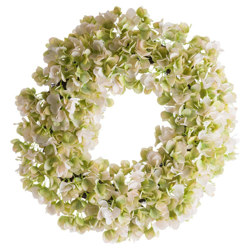 White Hydrangea Wreath - Price Crash Furniture