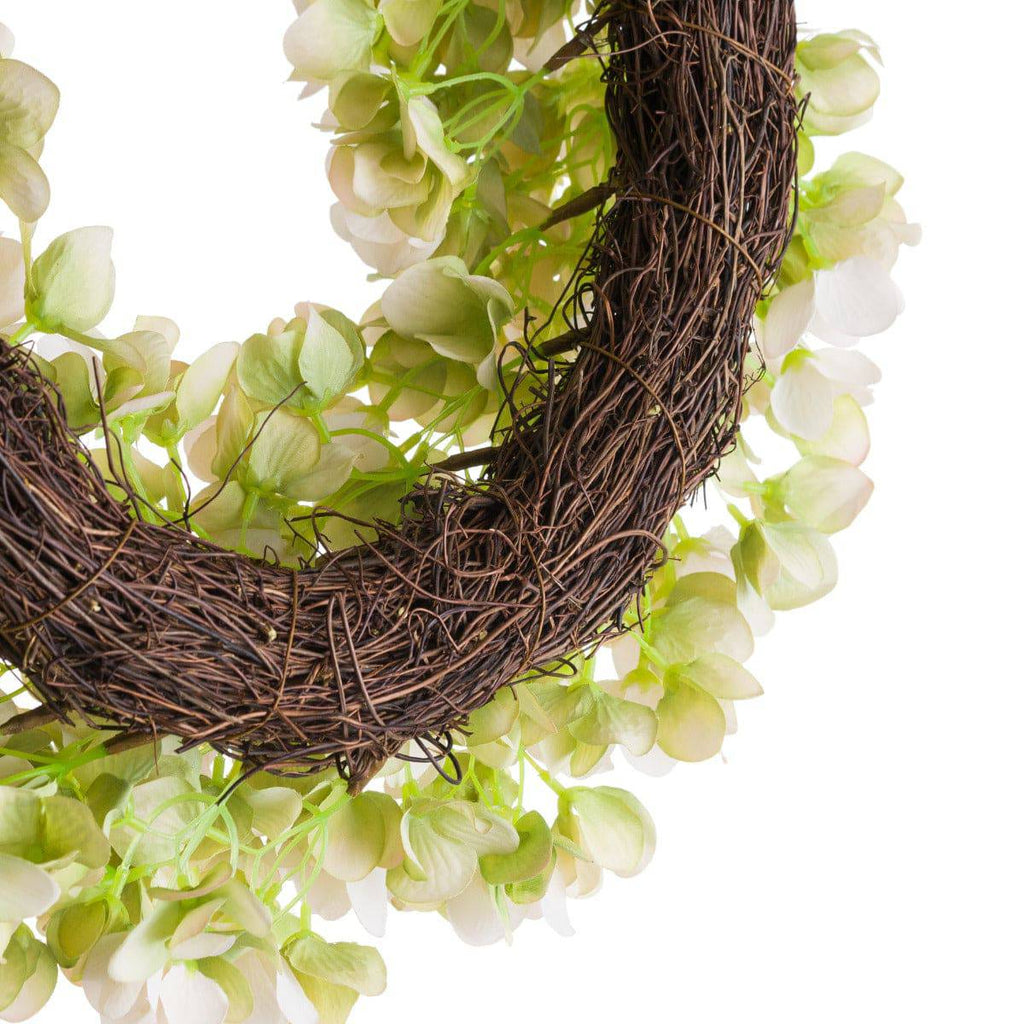 White Hydrangea Wreath - Price Crash Furniture