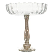 Large Fluted Glass Display Bowl - Price Crash Furniture