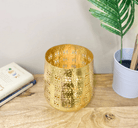 Large Gold Candle Pot 20cm - Price Crash Furniture