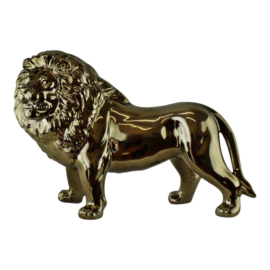 Large Golden Lion Ornament 34cm - Price Crash Furniture