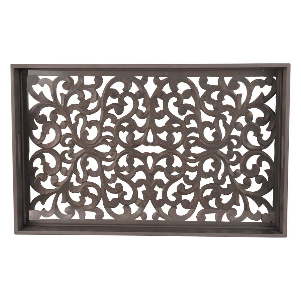 Large Rectangular Carved Louis Tray - Price Crash Furniture