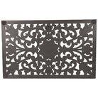 Large Rectangular Carved Metallic Hampton Tray - Price Crash Furniture