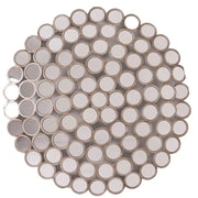 Large Round Convex Antiqued Silver Multi Mirror - Price Crash Furniture