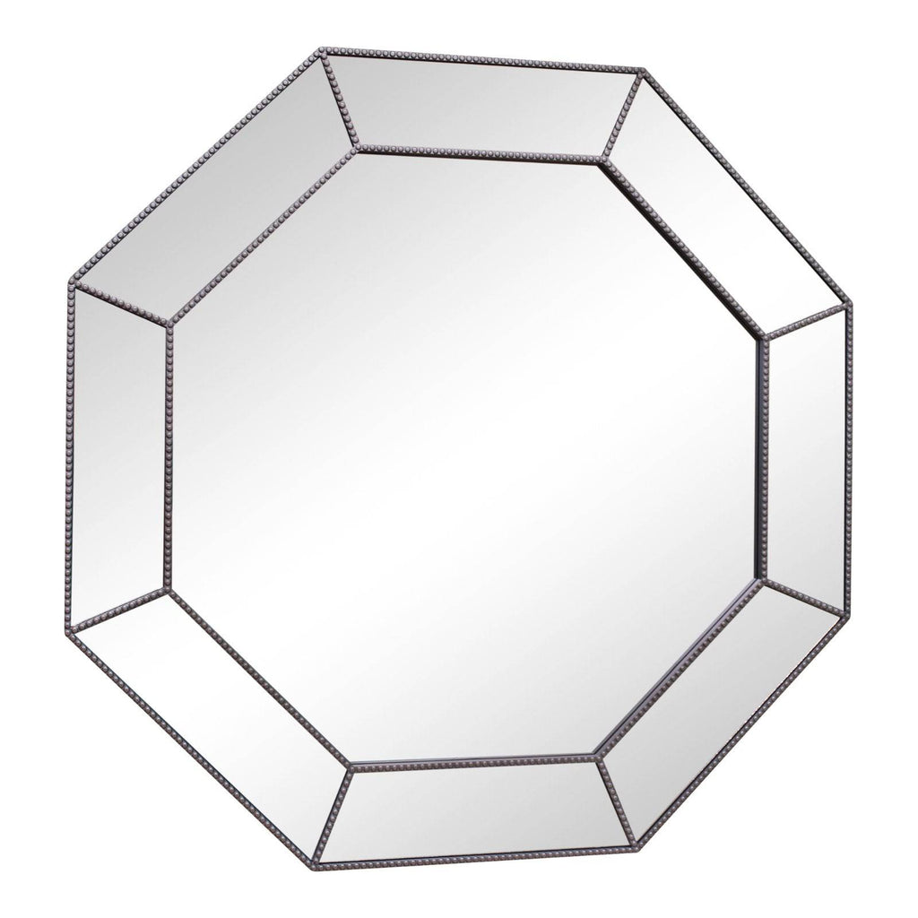 Large Silver Hexagonal Mirror 61cm - Price Crash Furniture