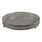 Large Silver Mirror Candle Plate - Price Crash Furniture