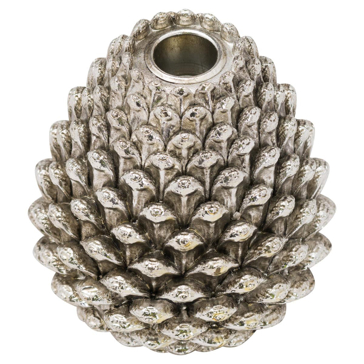 Large Silver Pinecone Candle Holder - Price Crash Furniture