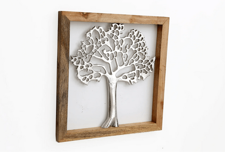 Large Silver Tree Of Life In A Frame - Price Crash Furniture
