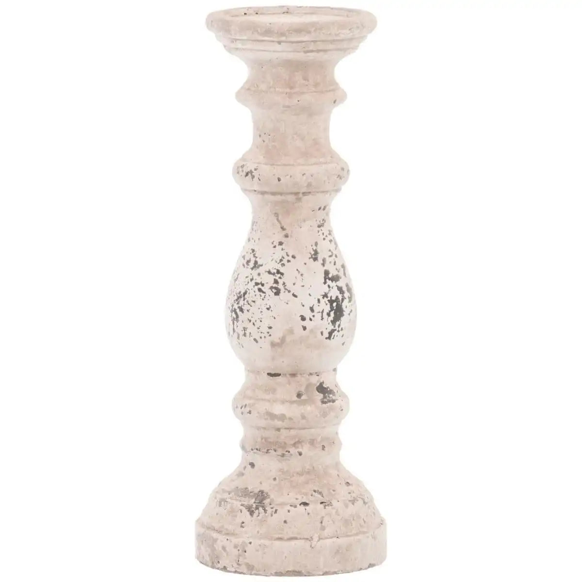 Stone Ceramic Column Candle Holder - Price Crash Furniture