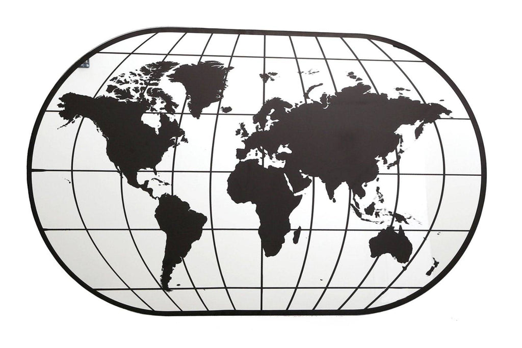 Large World Map Mirror 100cm - Price Crash Furniture