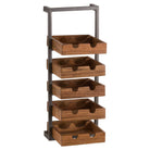 Live Edge Collection 10 Bottle Hanging Wine Rack - Price Crash Furniture