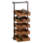 Live Edge Collection 10 Bottle Hanging Wine Rack - Price Crash Furniture