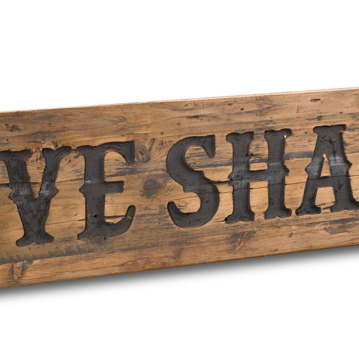 Love Shack Rustic Wooden Message Plaque - Price Crash Furniture