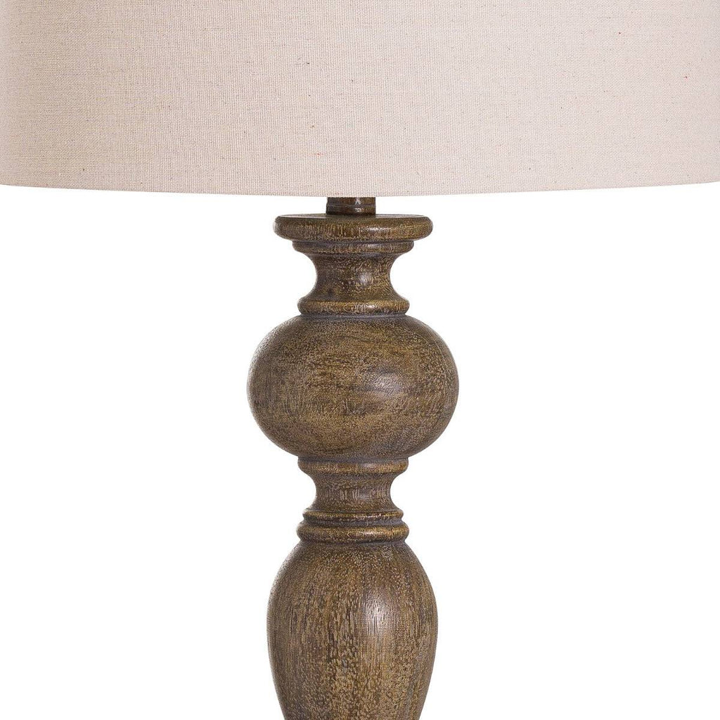 Luca Table Lamp With Natural Shade - Price Crash Furniture