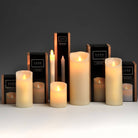 Luxe Collection 3.5 x9 Cream Flickering Flame LED Wax Candle - Price Crash Furniture