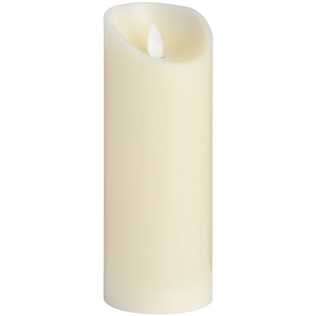 Luxe Collection 3 x 6 Cream Flickering Flame LED Wax Candle - Price Crash Furniture