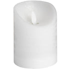 Luxe Collection 3 x 6 White Flickering Flame LED Wax Candle - Price Crash Furniture