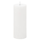 Luxe Collection Natural Glow 3.5x9 Texture Ribbed LED Candle - Price Crash Furniture