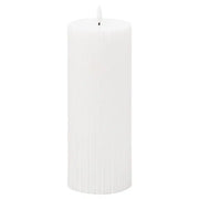Luxe Collection Natural Glow 3.5x9 Texture Ribbed LED Candle - Price Crash Furniture