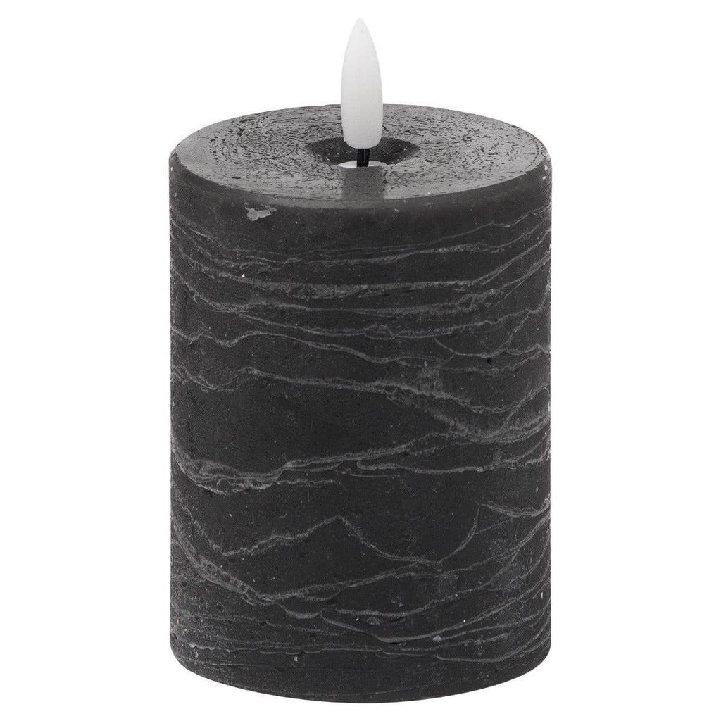 Luxe Collection Natural Glow 3x4 Grey LED Candle - Price Crash Furniture