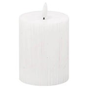 Luxe Collection Natural Glow 3x4 Textured Ribbed LED Candle - Price Crash Furniture