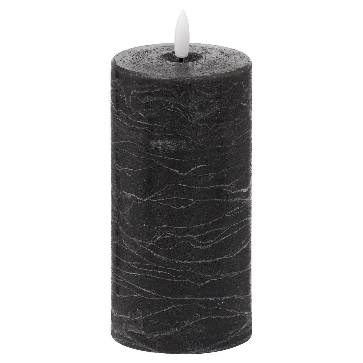 Luxe Collection Natural Glow 3x6 Grey LED Candle - Price Crash Furniture