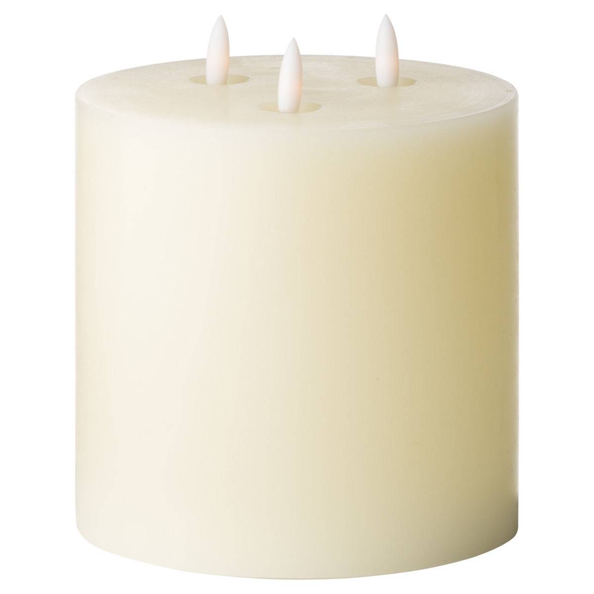 Luxe Collection Natural Glow 6 x 6 LED Ivory Candle - Price Crash Furniture