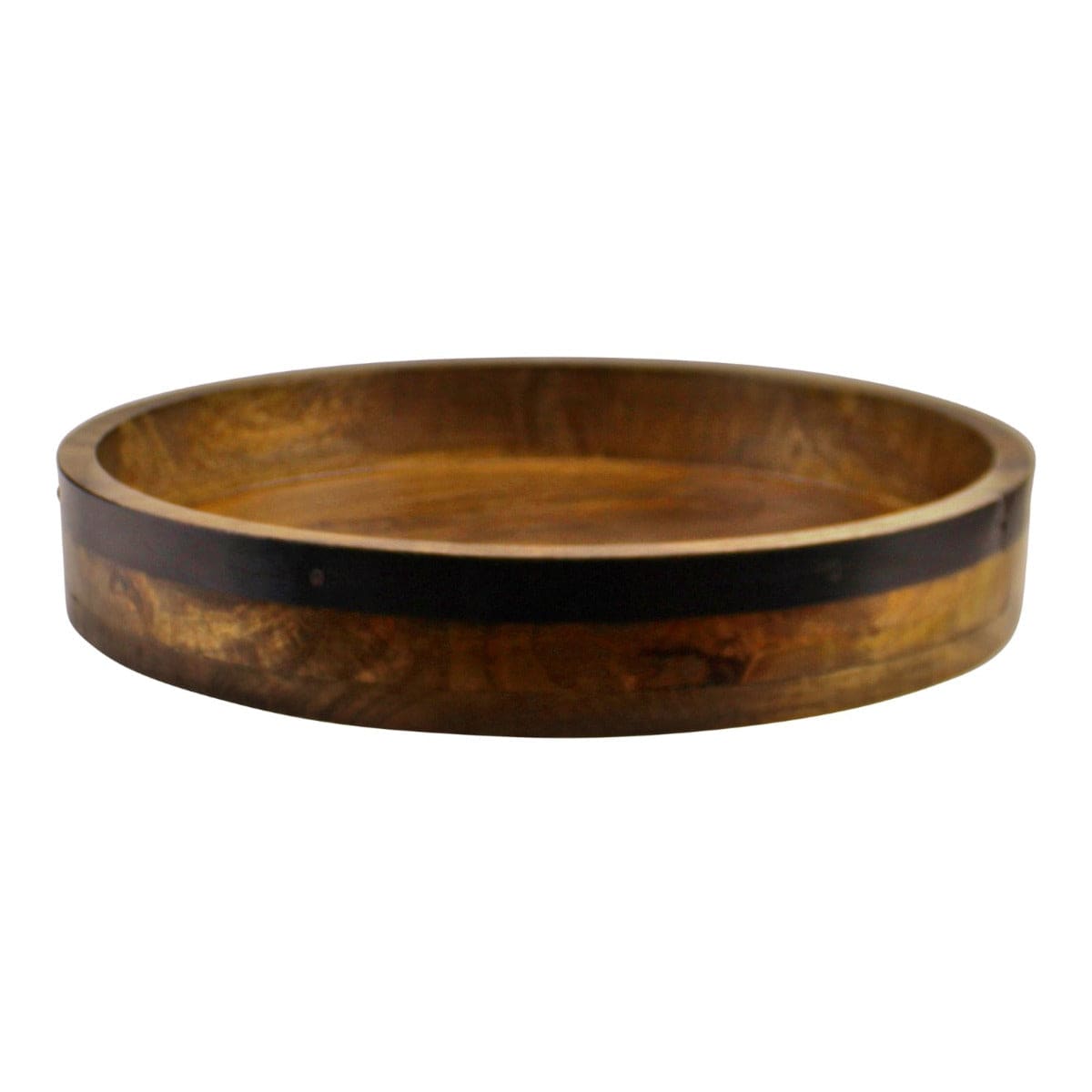 Mango Wood Circular Serving Tray, 38cm - Price Crash Furniture