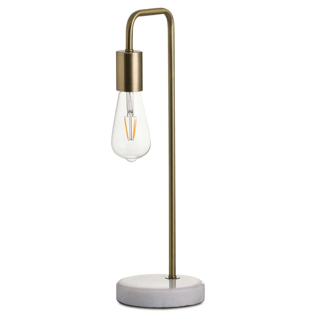 Marble And Brass Industrial Desk Lamp - Price Crash Furniture