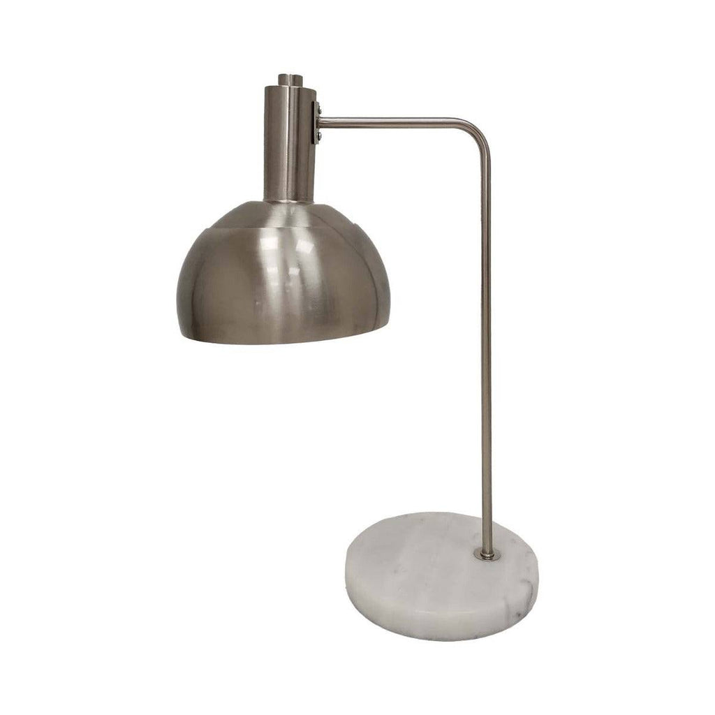 Marble And Silver Industrial Adjustable Desk Lamp - Price Crash Furniture