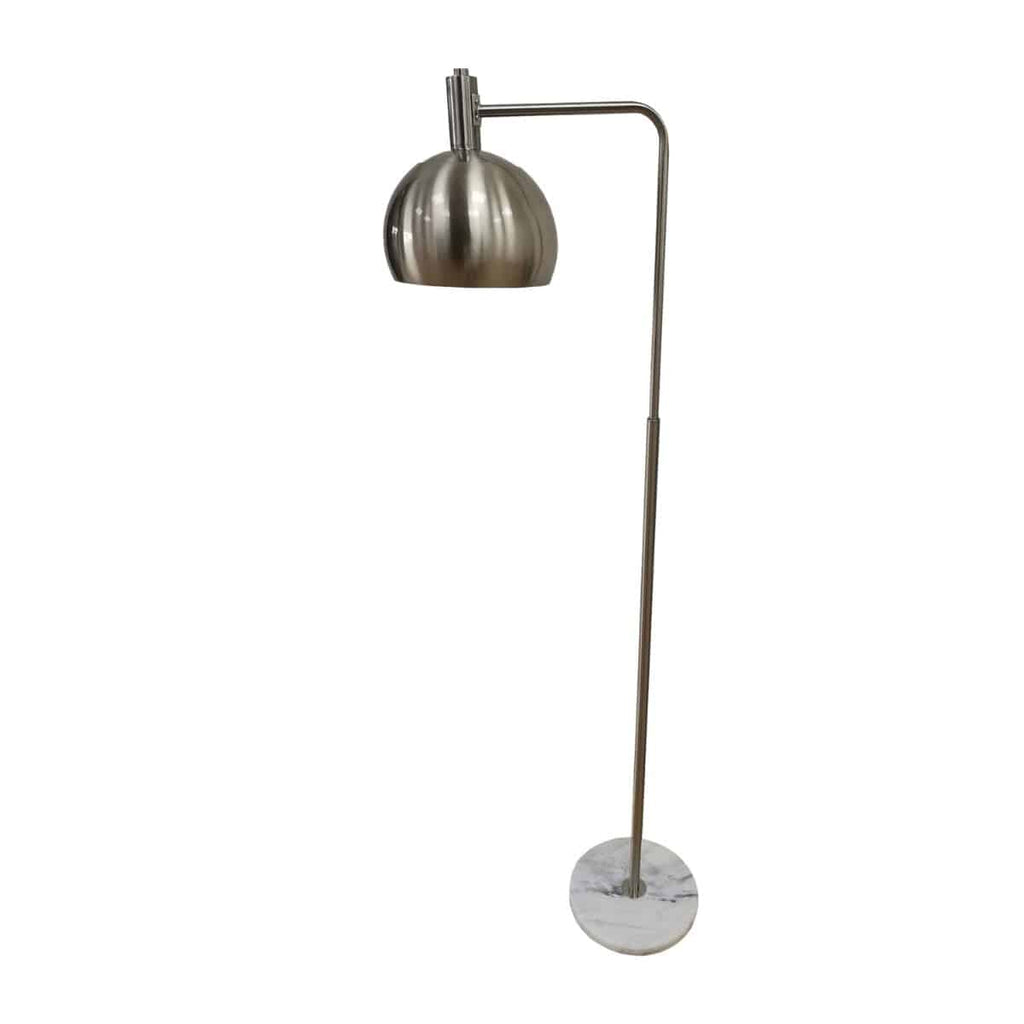 Marble And Silver Industrial Adjustable Floor Lamp - Price Crash Furniture