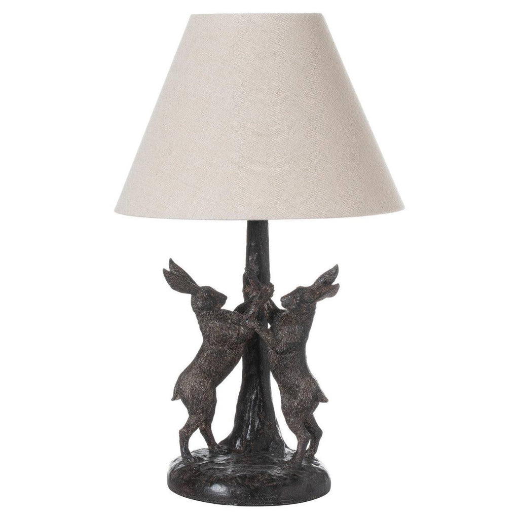 Marching Hares Lamp With Linen Shade - Price Crash Furniture