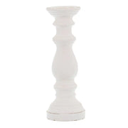 Matt White Small Ceramic Column Candle Holder - Price Crash Furniture