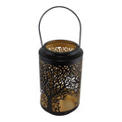 Medium Tree Of Life Cutout Design Black Candle Lantern - Price Crash Furniture