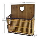 Metal & Wicker Wall Hanging Magazine Rack - Price Crash Furniture