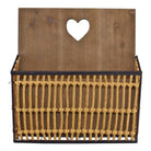 Metal & Wicker Wall Hanging Magazine Rack - Price Crash Furniture