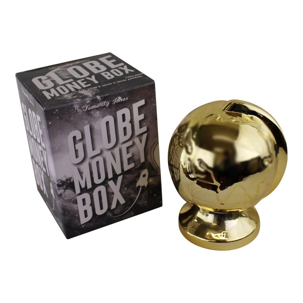 Metallic Gold Ceramic Globe Style Money Box - Price Crash Furniture