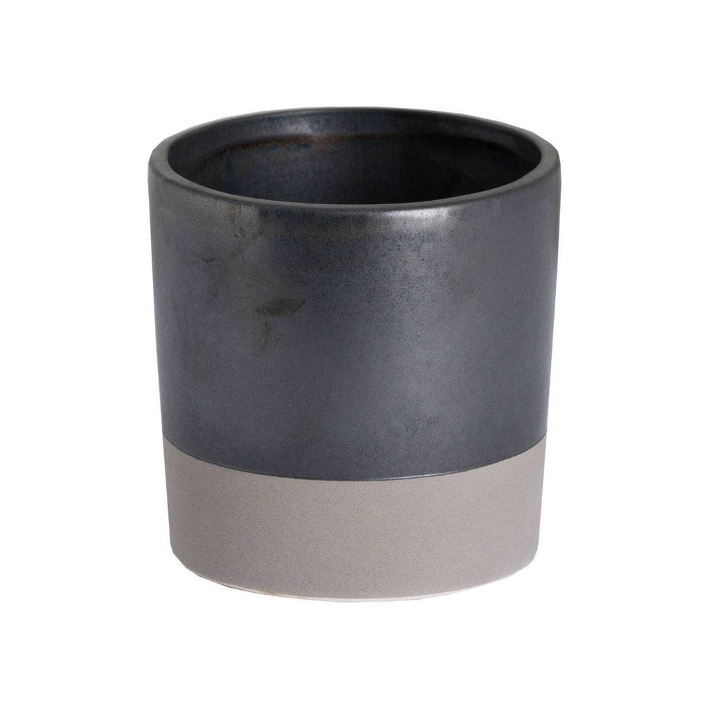 Metallic Grey Ceramic Planter - Price Crash Furniture