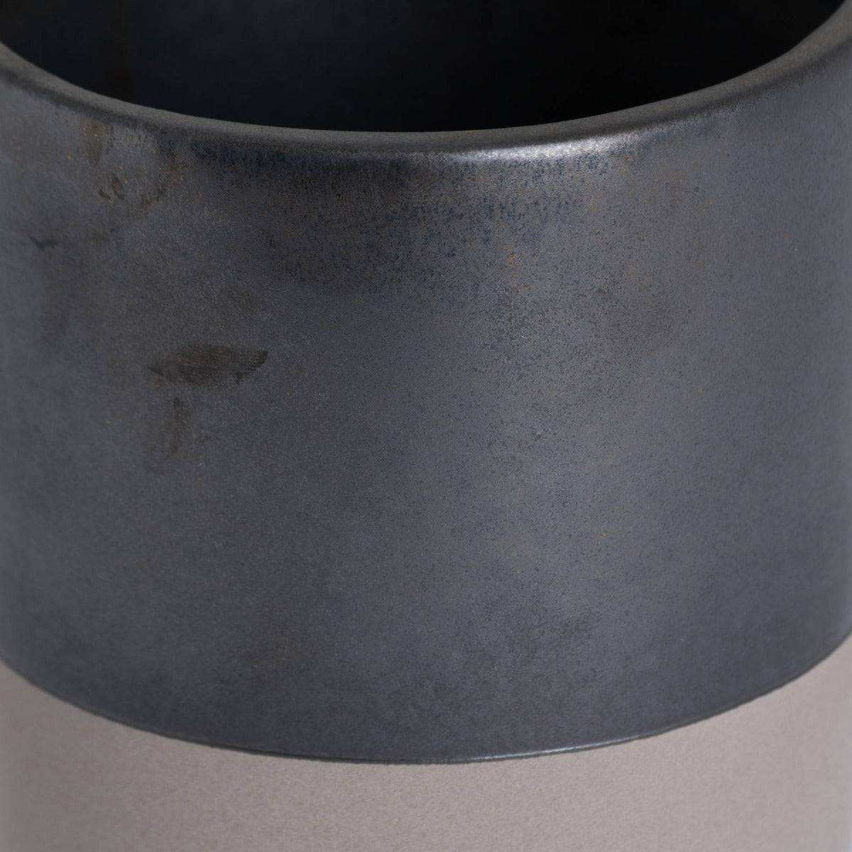 Metallic Grey Ceramic Planter - Price Crash Furniture