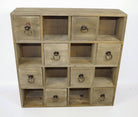 Multidrawer Storage Unit Ring Handle 51 x 13 x 51cm - Price Crash Furniture