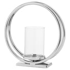 Ohlson Silver Large Twin loop Candle Holder - Price Crash Furniture