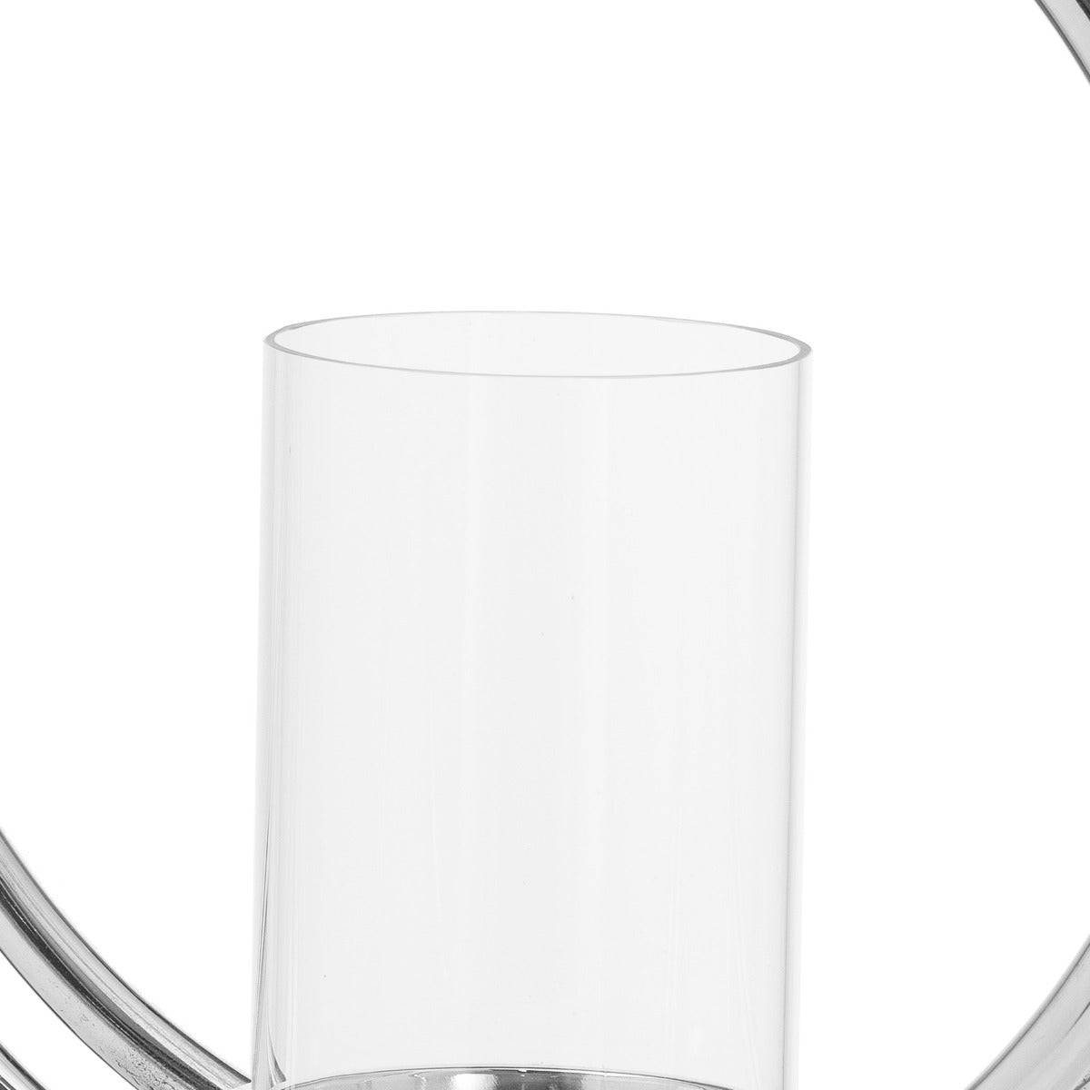 Ohlson Silver Large Twin loop Candle Holder - Price Crash Furniture