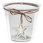 Smoked Midnight Hammered Star Large Candle Holder - Price Crash Furniture