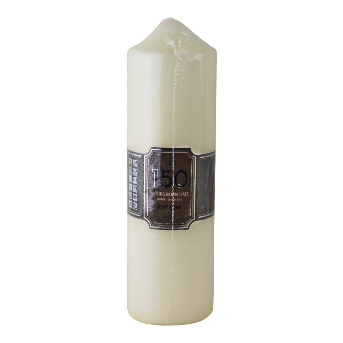 Overdipped Church Pillar Candle, 150 hour Burn Time - Price Crash Furniture